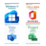 Microsoft Windows 11 Professional + Microsoft Project 2024 Professional + Microsoft Office 2024 Professional + Microsoft Visio 2024 Professional license