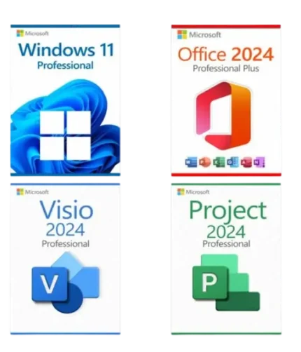 Microsoft Windows 11 Professional Microsoft Project 2024 Professional Microsoft Office 2024 Professional Microsoft Visio 2024 Professional license